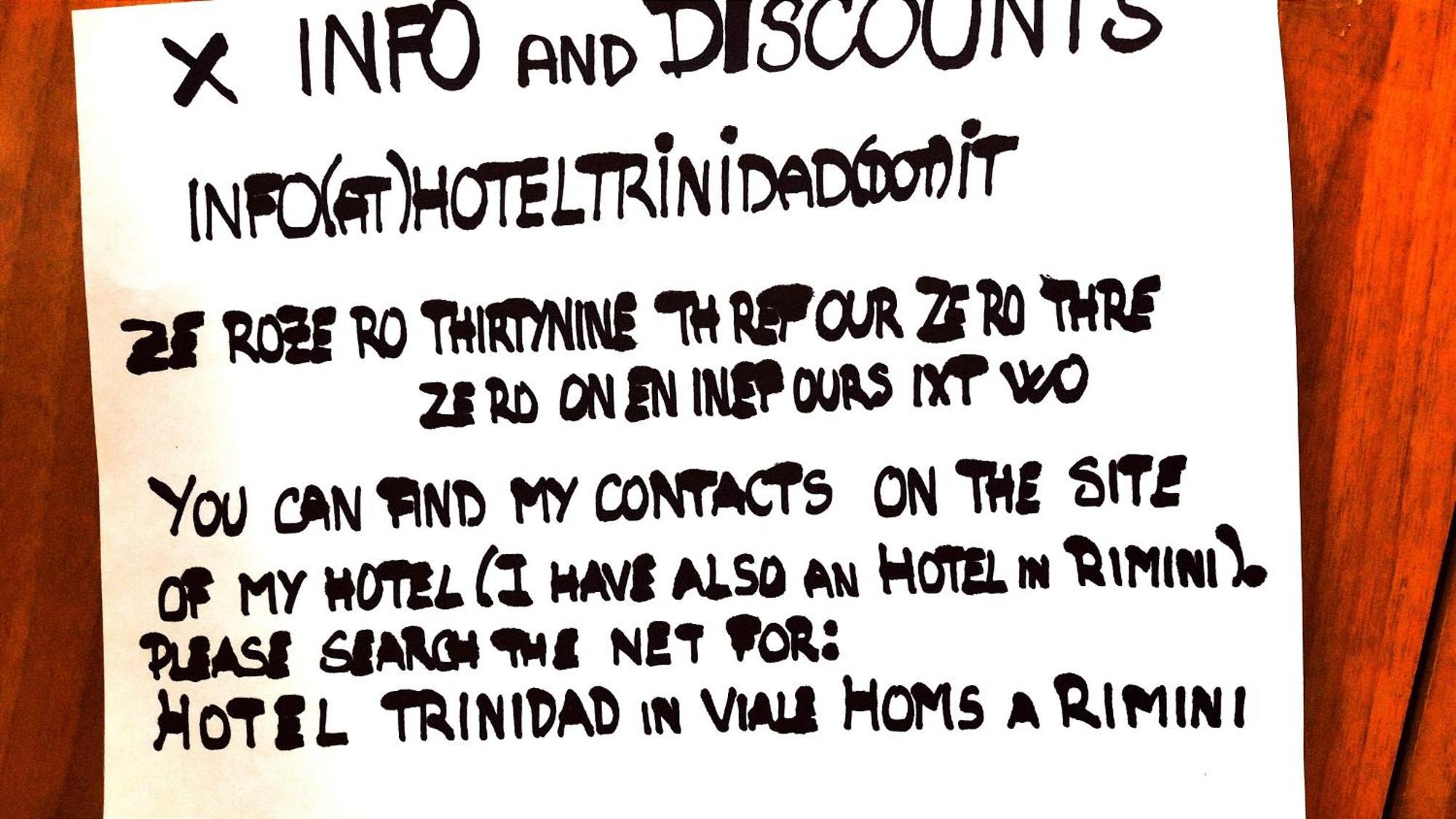 Hotel Trinidad Ρίμινι Εξωτερικό φωτογραφία